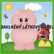 BAVLNĚNÝ PANEL - KOLEKCE NA STATKU4 - 25x25 cm 4pex6