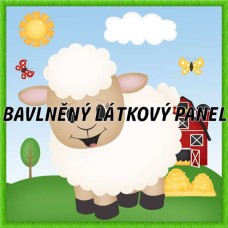 BAVLNĚNÝ PANEL - KOLEKCE NA STATKU4 - 25x25 cm 4pex8
