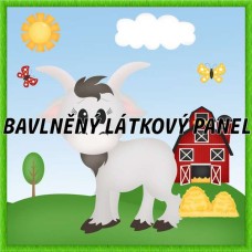 BAVLNĚNÝ PANEL - KOLEKCE NA STATKU4 - 25x25 cm 4pex9