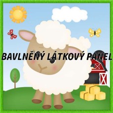 BAVLNĚNÝ PANEL - KOLEKCE NA STATKU4 - 25x25 cm 4pex10