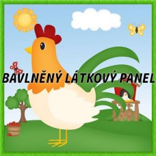 BAVLNĚNÝ PANEL - KOLEKCE NA STATKU4 - 25x25 cm 4pex21