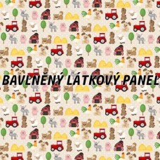 BAVLNĚNÝ PANEL - KOLEKCE NA STATKU4 - 35x35 cm 4pex28