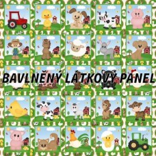BAVLNĚNÝ PANEL - KOLEKCE NA STATKU4 - 35x35 cm 4pex SADA