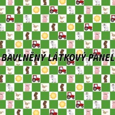 BAVLNĚNÝ PANEL - KOLEKCE NA STATKU4 - 47x47 cm 4pex30