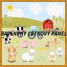 BAVLNĚNÝ PANEL - KOLEKCE NA STATKU5 - 25x25 cm 5pex1