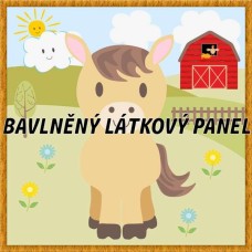 BAVLNĚNÝ PANEL - KOLEKCE NA STATKU5 - 25x25 cm 5pex2