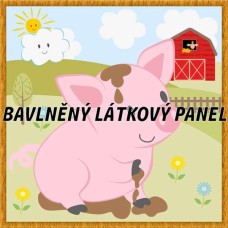 BAVLNĚNÝ PANEL - KOLEKCE NA STATKU5 - 25x25 cm 5pex5