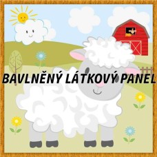BAVLNĚNÝ PANEL - KOLEKCE NA STATKU5 - 25x25 cm 5pex6