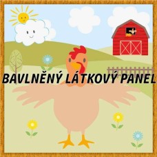 BAVLNĚNÝ PANEL - KOLEKCE NA STATKU5 - 25x25 cm 5pex12