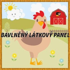 BAVLNĚNÝ PANEL - KOLEKCE NA STATKU5 - 25x25 cm 5pex13