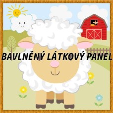 BAVLNĚNÝ PANEL - KOLEKCE NA STATKU5 - 25x25 cm 5pex15