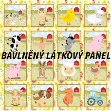 BAVLNĚNÝ PANEL - KOLEKCE NA STATKU5 - 35x35 cm 5pex SADA