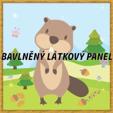 BAVLNĚNÝ PANEL - KOLEKCE LESNÍ - 25x25 cm 6pex3
