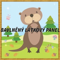 BAVLNĚNÝ PANEL - KOLEKCE LESNÍ - 25x25 cm 6pex8