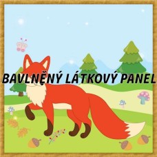 BAVLNĚNÝ PANEL - KOLEKCE LESNÍ - 25x25 cm 6pex14