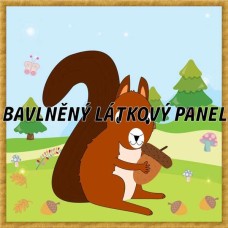 BAVLNĚNÝ PANEL - KOLEKCE LESNÍ - 25x25 cm 6pex16