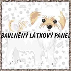 BAVLNĚNÝ PANEL - KOLEKCE PEJSCI - 25x25 cm 7pex2
