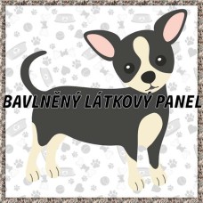 BAVLNĚNÝ PANEL - KOLEKCE PEJSCI - 25x25 cm 7pex5