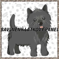 BAVLNĚNÝ PANEL - KOLEKCE PEJSCI - 25x25 cm 7pex6