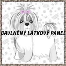 BAVLNĚNÝ PANEL - KOLEKCE PEJSCI - 25x25 cm 7pex9