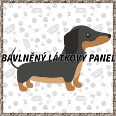 BAVLNĚNÝ PANEL - KOLEKCE PEJSCI - 25x25 cm 7pex11