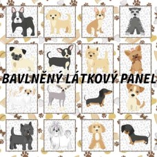 BAVLNĚNÝ PANEL - KOLEKCE PEJSCI - 35x35 cm 7pex SADA