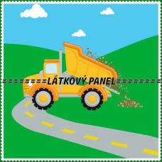 BAVLNĚNÝ PANEL - KOLEKCE STAVEBNÍ STROJE - 25x25 cm SS13