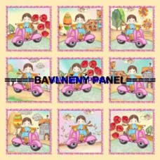 BAVLNĚNÝ PANEL  35 X 35 cm  kód 13310