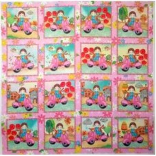 BAVLNĚNÁ LÁTKA - panel 35 x 35 cm  FNP25
