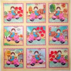 BAVLNĚNÁ LÁTKA - panel 35 x 35 cm  FNP27