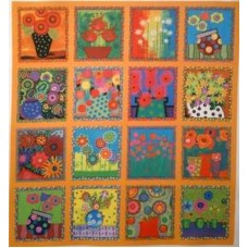 BAVLNĚNÁ LÁTKA - panel 35 x 35 cm  FNP88