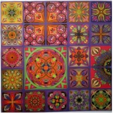 BAVLNĚNÁ LÁTKA - panel 35 x 35 cm Fman174
