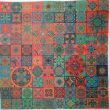 BAVLNĚNÁ LÁTKA - panel 35 x 35 cm Fman178