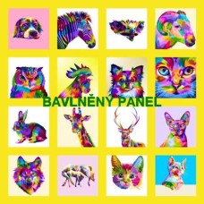 BAVLNĚNÝ PANEL - SADA 35 X 35 cm 132s2
