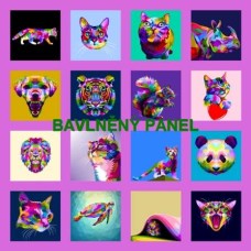 BAVLNĚNÝ PANEL - SADA 35 X 35 cm 132s4