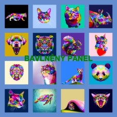 BAVLNĚNÝ PANEL - SADA 35 X 35 cm 132s6