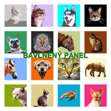 BAVLNĚNÝ PANEL - SADA 35 X 35 cm 132s13