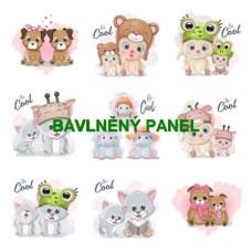 BAVLNĚNÝ PANEL - SADA 35 X 35 cm 132s25