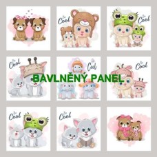 BAVLNĚNÝ PANEL - SADA 35 X 35 cm 132s26