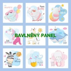 BAVLNĚNÝ PANEL - SADA 35 X 35 cm 132s28