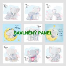 BAVLNĚNÝ PANEL - SADA 35 X 35 cm 132s31