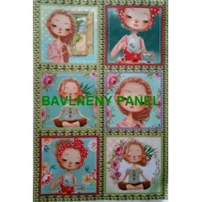 BAVLNĚNÁ LÁTKA - panel 24 x 35 cm  FNP110