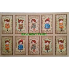 BAVLNĚNÁ LÁTKA - panel 22 x 35 cm  FNP127