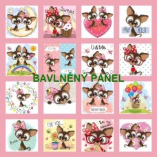 BAVLNĚNÝ PANEL - SADA 47 X 47 cm NP-195