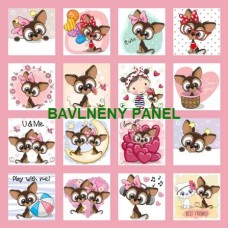 BAVLNĚNÝ PANEL - SADA 47 X 47 cm NP-196