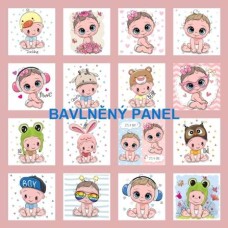 BAVLNĚNÝ PANEL - SADA 35 X 35 CM  NP-209a