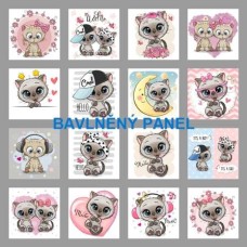 BAVLNĚNÝ PANEL - SADA 35 X 35 CM  NP-213