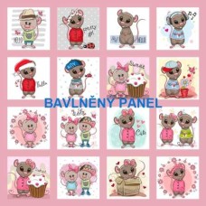 BAVLNĚNÝ PANEL - SADA 35 X 35 CM  NP-214