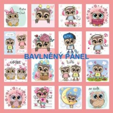 BAVLNĚNÝ PANEL - SADA 35 X 35 CM  NP-215