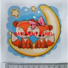 BAVLNĚNÝ PANEL liška  10 x 11 cm   DOF172